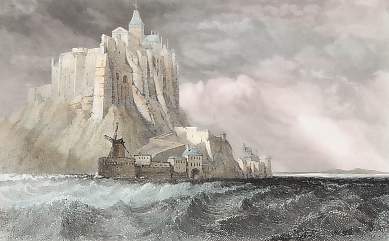 St Michael´s Mount, Normandy, from the West
