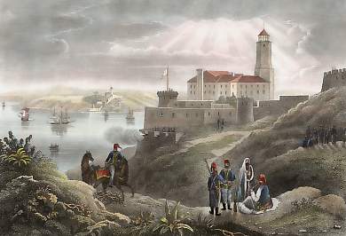 Im Bosporus, Leuchtthurm Und Fort Fanaraki in Europa (Fort Riva in Asien)