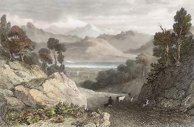 The Lake of Geneva, and Mont Blanc, from the Forest of Nion