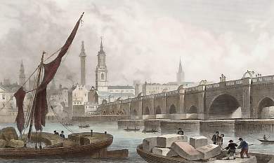 Old London Bridge, from Southwark