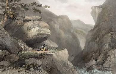 The Barricade of Pra-Del-Tor, Looking towards Angrogne