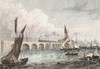 Der Eisenbahn-Viaduct Über Die Lagunen Nach Venedi