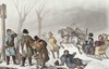 Patineurs et Traineau