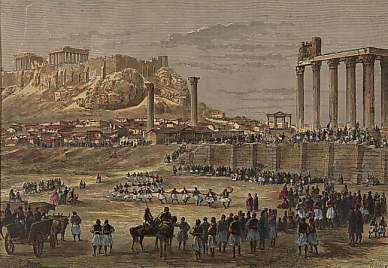 Carnival Near the Temple of Jupiter, Athens